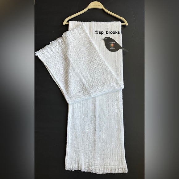 🎁Piscatextil Throw Blanket - White Multi Textured Squares - 100% Cotton - Picture 7 of 10